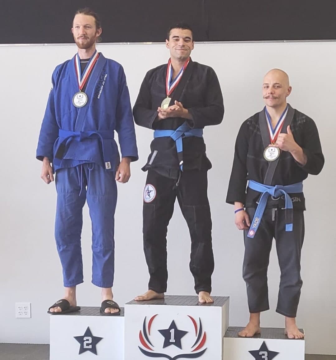 Young student with a first-place gold medal